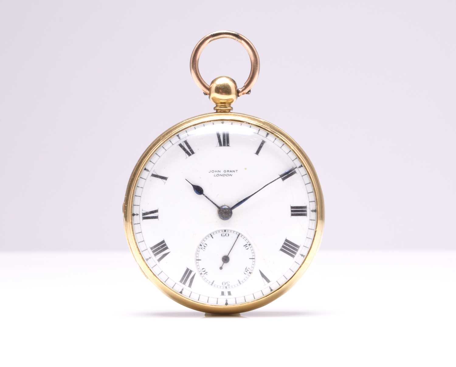 Lot 84 - John Grant: An 18ct gold open face pocket watch