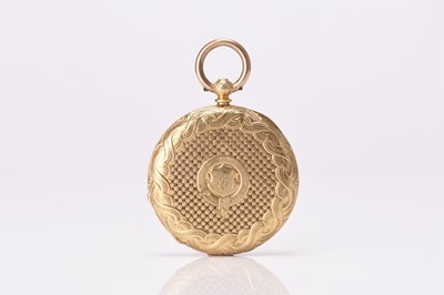 Lot 303 - A lady's 9ct gold half hunter pocket watch