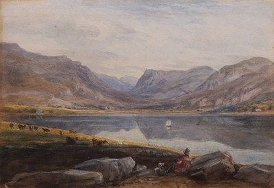 Lot 124 - David Cox (1783-1859) Llyn Tal-y-Llyn, North Wales