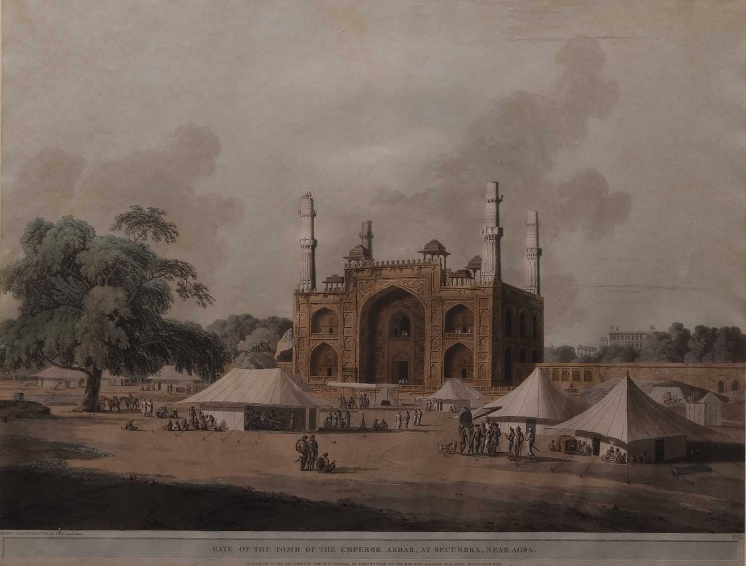 137 - Thomas Daniell (1749-1840) Gate of the Tomb of the Emperor Akbar, at Secumdra, Near Agra