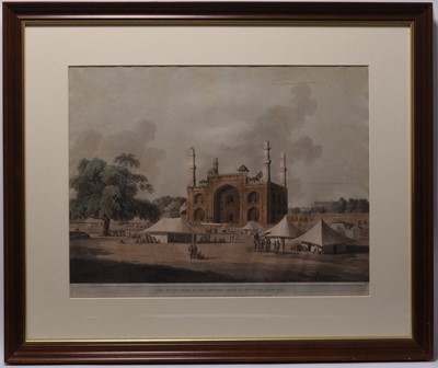 Lot 137 - Thomas Daniell (1749-1840) Gate of the Tomb of the Emperor Akbar, at Secumdra, Near Agra