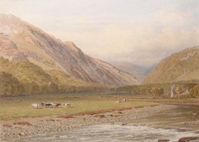 Lot 315 - George Arthur Fripp (1813-1896) View from the Lodge at Llanellyd looking up the Valley