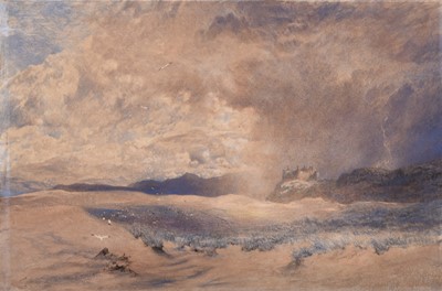 Lot 108 - Alfred William Hunt (1830-1896) Harlech Castle from the Dunes