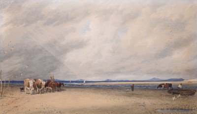 Lot 131 - William Turner of Oxford (1789-1962) The Sands at Barmouth