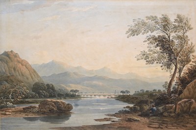 Lot 110 - John Varley (1778-1942) Llanellyd with Cader Idris Beyond