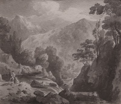 Lot 119 - Edmund Becker (fl. 1780-1820) Dolmelynllyn from the Summit