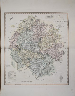 Lot 102 - MAP OF HEREFORDSHIRE. C Smith 1806. 505mm x 455mm and others (9)