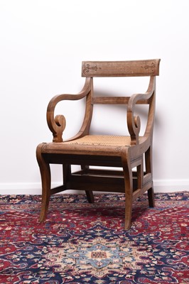 Lot 244 - A 19th century metamorphic library chair