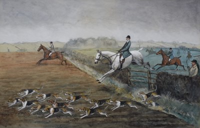 Lot 412 - Cuthbert Bradley (1893-1985) A Run with the Marquis of Exeter Harriers