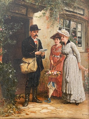 Lot 261 - Robert William Wright (act. 1870-1906) The Post Office