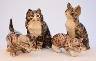 Lot 193 - A group of four Winstanley studio pottery cats