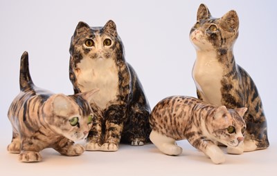 Lot 193 - A group of four Winstanley studio pottery cats