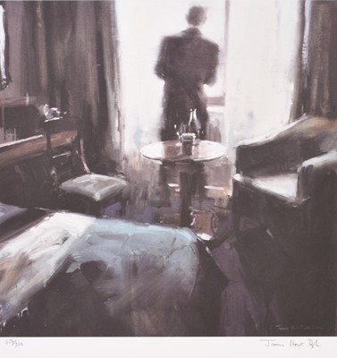 Lot 24 - James Hart Dyke (British b.1966) Waiting in the Hotel Room