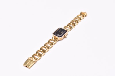 Lot 91 - Chanel: A lady's 18ct gold diamond set Premiere bracelet watch