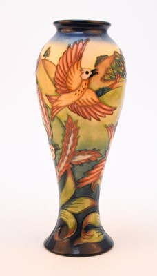 Lot 201 - A tall Moorcroft limited edition 'Lark Ascending' vase designed by Philip Gibson