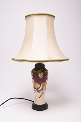 Lot 209 - Moorcroft 'Anna Lily' table lamp, 21st century