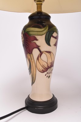 Lot 209 - Moorcroft 'Anna Lily' table lamp, 21st century