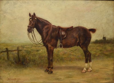 Lot 283 - Sidney Moore (fl.1879-1901) Portrait of Little Robin and his Hoof