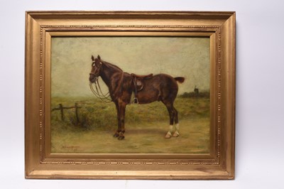 Lot 283 - Sidney Moore (fl.1879-1901) Portrait of Little Robin and his Hoof