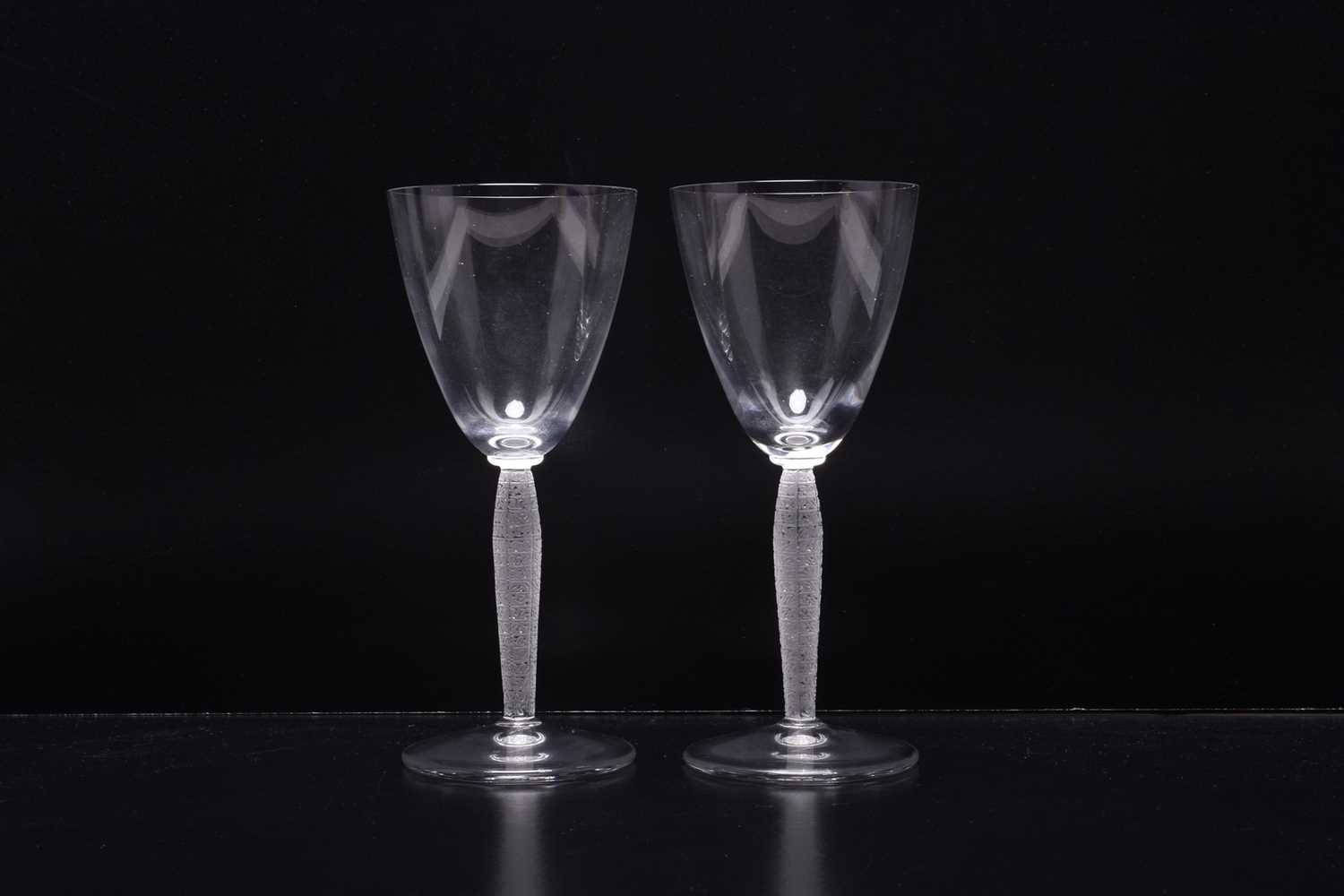 Lot 236 - A pair of Lalique Crystal wine glasses