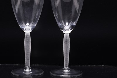 Lot 236 - A pair of Lalique Crystal wine glasses