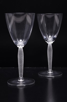 Lot 236 - A pair of Lalique Crystal wine glasses