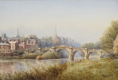 Lot 371 - Henry Walton (19th Century) The English Bridge, Shrewsbury