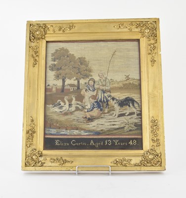 Lot 517 - An early Victorian tapestry sampler, dated 1848