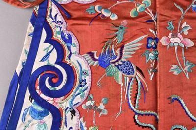 Lot 187 - A Chinese silk embroidered child's robe, Qing Dynasty
