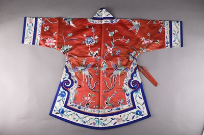 Lot 187 - A Chinese silk embroidered child's robe, Qing Dynasty