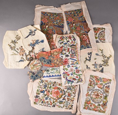 Lot 188 - An assembled group of Chinese embroidered textiles