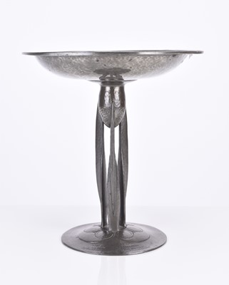 Lot 234 - Archibald Knox, a Tudric Liberty pewter tazza