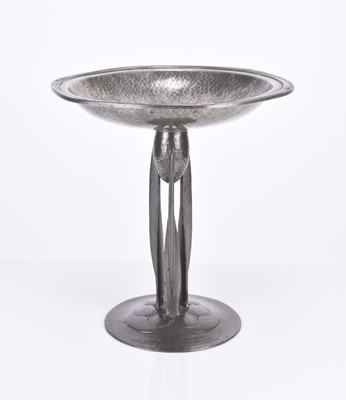 Lot 234 - Archibald Knox, a Tudric Liberty pewter tazza