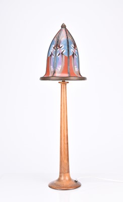 Lot 221 - Amsterdam school: A 1920s turned wood lamp attributed to De Nieuwe Honsel