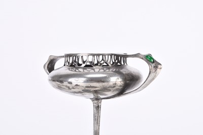 Lot 340 - An Imperial Zinn B&G inlaid pewter tazza
