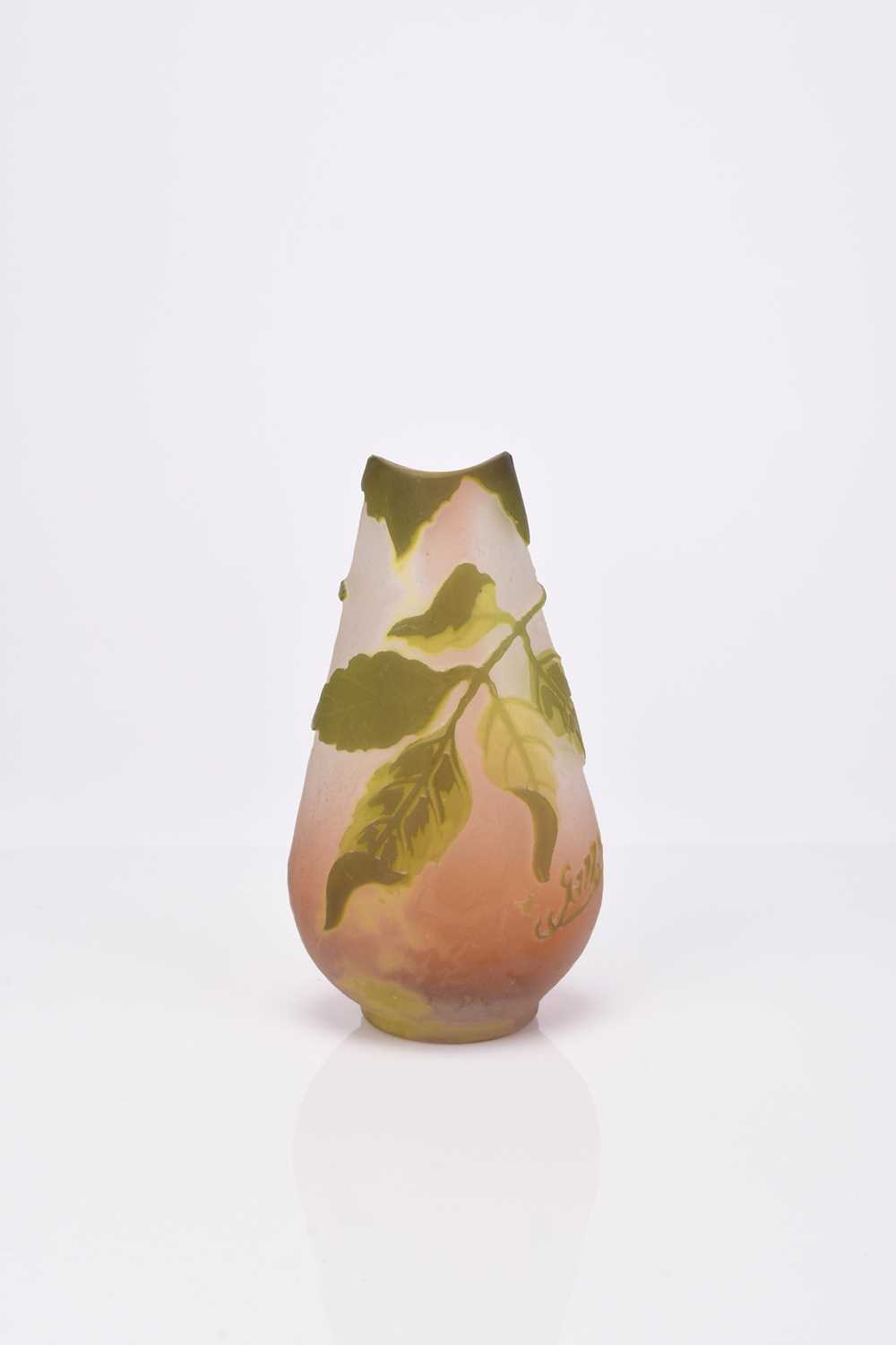 Lot 176 - Small Emile Galle 'Sycamore' cameo vase, early 20th century