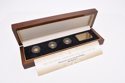 Lot 169 - The 2011 Royal Courtship pure gold three coin set