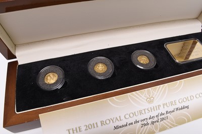 Lot 169 - The 2011 Royal Courtship pure gold three coin set