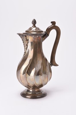 Lot 16 - A Victorian silver hot water jug