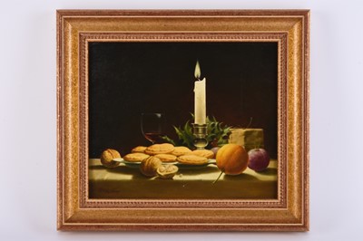 Lot Ron Haslam (20th Century) Christmas Still Life