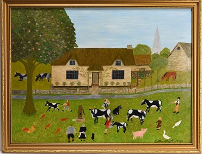 Lot 34 - Arthur Wright (1904-1981) Farmyard