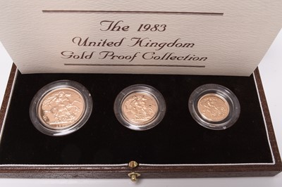 Lot 185 - United Kingdom 1983 gold proof collection comprising £2 sovereign and half sovereign