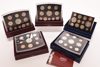 Lot 138 - Mahogany box Elizabeth II 17 silver proof coins together with