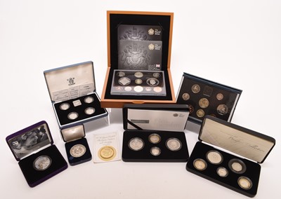 Lot 158 - A large UK commemorative collection comprising silver Piedfort crowns dated 2000