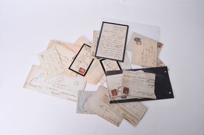 Lot 321 - Box of Victorian stamps and postal history, comprising about 270 1d Red imperfs with numeral cancels