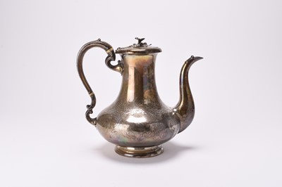 Lot 3 - A Victorian silver coffee pot