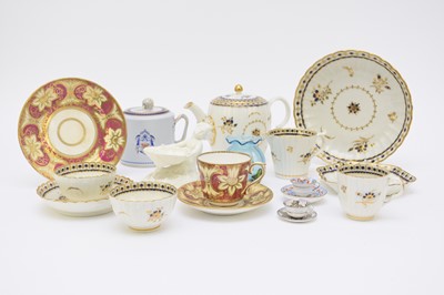 Lot 3 - Caughley tea service, circa 1790, and other ceramics