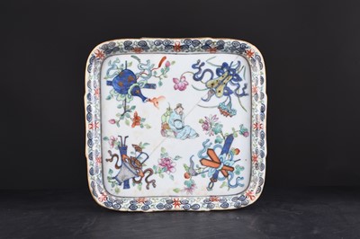 Lot 66 - A Chinese Doucai style miniature cabaret tea service, Qing Dynasty
