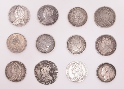 Lot 201 - A collection of shillings