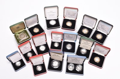 Lot 105 - A large collection of UK commemorative silver proof and silver proof Piedfort